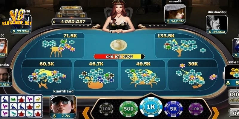 Luật chơi và chức năng chính trong bầu cua tôm cá V8CLUB